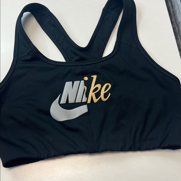 Nike Women's Black and Gold Sports Bra - Picture 8 of 8